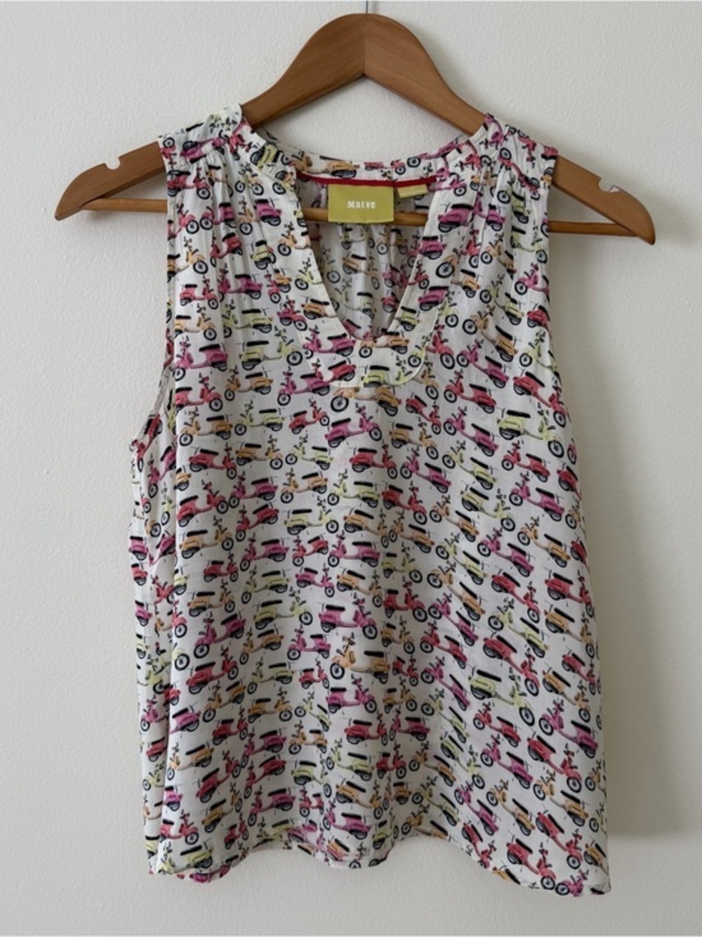 Floral Pink and Purple Sleeveless Relaxed Top